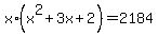 x%2A%28x%5E2%2B3x%2B2%29=2184