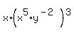x%2A%28x%5E5%2Ay%5E%28-2%29%29%5E3