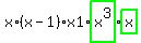 x%2A%28x-1%29%2Ax1%2Ahighlight_green%28+x%5E3+%29%2Ahighlight_green%28+x+%29