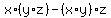 x%2A%28y%2Az%29+-+%28x%2Ay%29%2Az