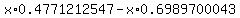 x%2A0.4771212547-x%2A0.6989700043