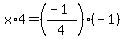 x%2A4+=+%28%28-1%29%2F4%29%2A%28-1%29