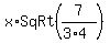 x%2ASqRt%287%2F%283%2A4%29%29