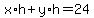 x%2Ah%2By%2Ah=24