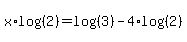 x%2Alog%28%282%29%29=log%28%283%29%29-4%2Alog%28%282%29%29