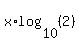 x%2Alog%2810%2C%282%29%29