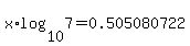 x%2Alog%2810%2C7%29+=+0.505080722