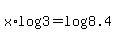 x%2Alog%283%29+=+log%288.4%29