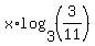 x%2Alog%283%2C%283%2F11%29%29
