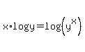 x%2Alog%28y%29=log%28%28y%5Ex%29%29