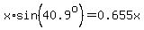 x%2Asin%2840.9%5Eo%29=0.655x