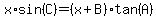 x%2Asin%28C%29=%28x%2BB%29tan%28A%29