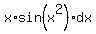 x%2Asin%28x%5E2%29dx