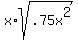 x%2Asqrt%28.75x%5E2%29