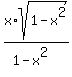x%2Asqrt%281+-+x%5E2%29%2F%281-x%5E2%29