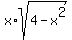 x%2Asqrt%284-x%5E2%29