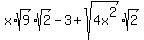 x%2Asqrt%289%29%2Asqrt%282%29-3%2Bsqrt%284x%5E2%29%2Asqrt%282%29
