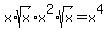 x%2Asqrt%28x%29+%2A+x%5E2+%2A+sqrt%28x%29+=+x%5E4
