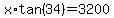 x%2Atan%2834%29+=+3200