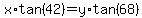 x%2Atan%2842%29=y%2Atan%2868%29