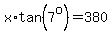 x%2Atan%287%5Eo%29+=+380
