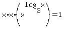 x%2Ax%2A%28x%5Elog%283%2Cx%29%29+=+1