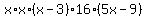x%2Ax%2A%28x-3%29%2A16%2A%285x+-9%29