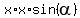 x%2Ax%2Asin%28alpha%29