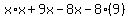 x%2Ax%2B9x-8x-8%289%29