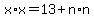 x%2Ax=13%2Bn%2An