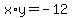 x%2Ay=-12