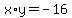 x%2Ay=-16