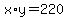 x%2Ay=220