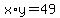 x%2Ay=49