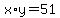 x%2Ay=51