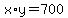 x%2Ay=700%29