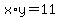 x%2Ay+=+11