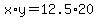 x%2Ay+=+12.5%2A20
