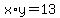 x%2Ay+=+13