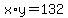 x%2Ay+=+132