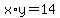 x%2Ay+=+14