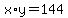 x%2Ay+=+144