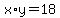x%2Ay+=+18