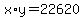 x%2Ay+=+22620