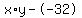 x%2Ay+-+-32