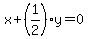 x%2B%281%2F2%29y=0