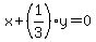 x%2B%281%2F3%29y+=+0