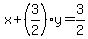 x%2B%283%2F2%29y=3%2F2