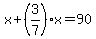 x%2B%283%2F7%29x=90