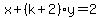 x%2B%28k%2B2%29y=2